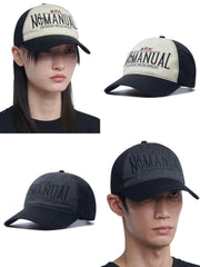 【NOMANUAL】2C TRUCKER BALL CAP / 【ノーマニュアル】ロゴボールキャップ