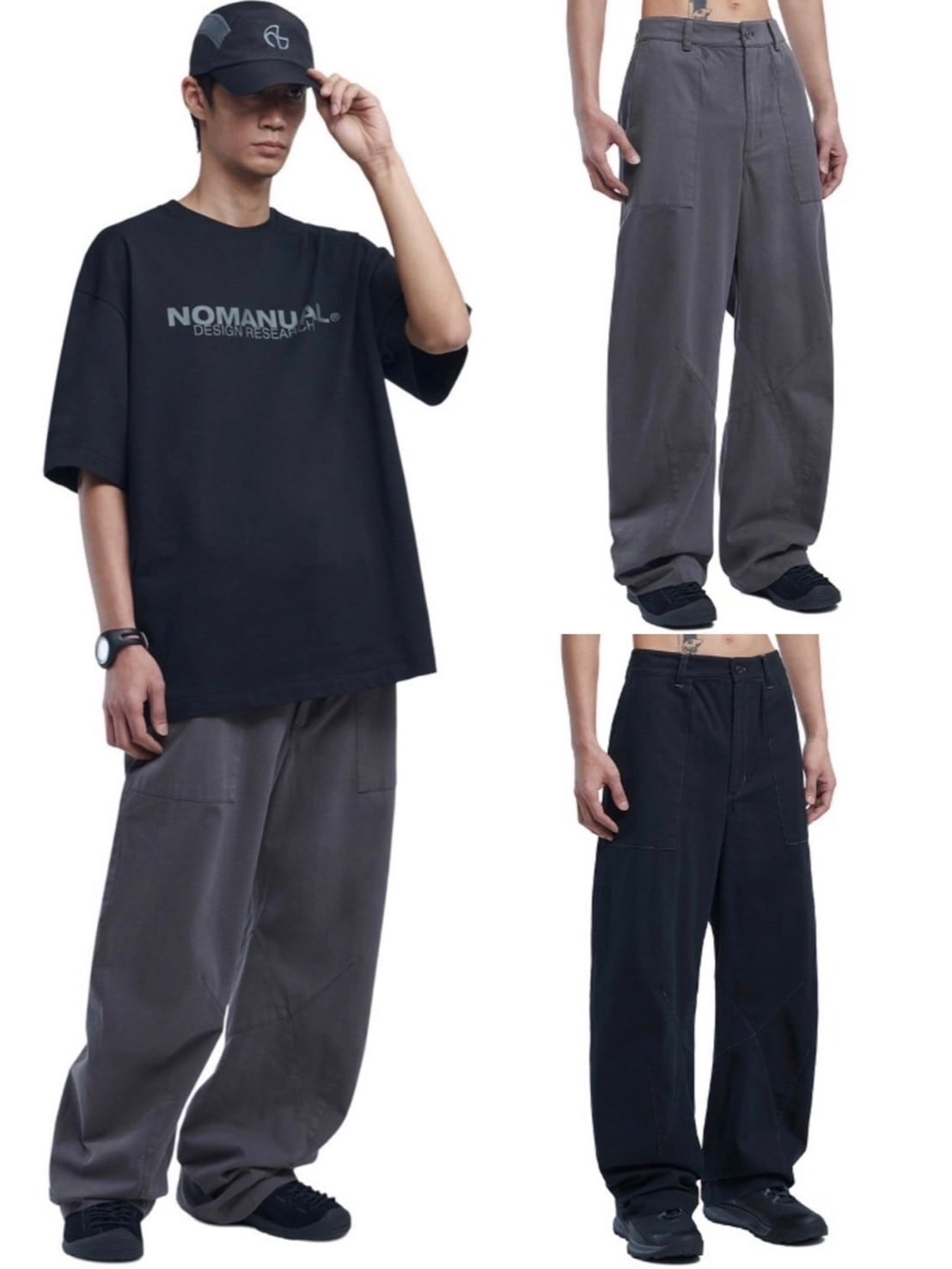 【NOMANUAL】3D CURVED PANTS