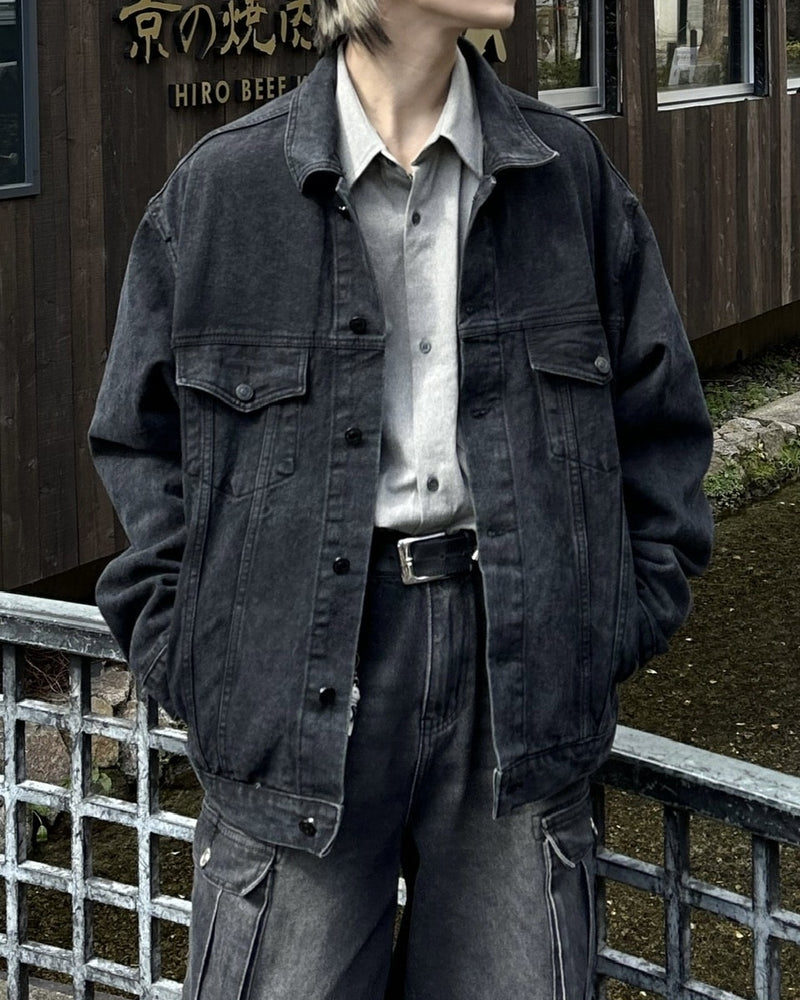 大阪店WEB限定受注制【Chikashitsu +】back design denim jacket
