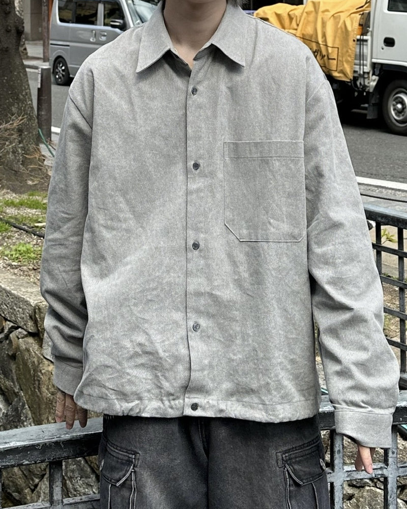 大阪店WEB限定受注制【Chikashitsu +】pigment draw code shirt (2color)