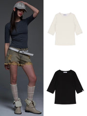 【FANCY CLUB】THREE QUARTER BASIC T-SHIRT