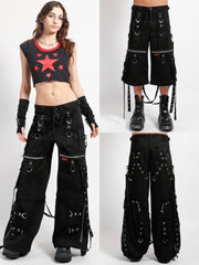 【TRIPP NYC】X-STRAP ZIP OFF PANT[AF7144M] / 【トリップ エヌワイシー】２wayベルトストラップジップオフボンテージパンツ