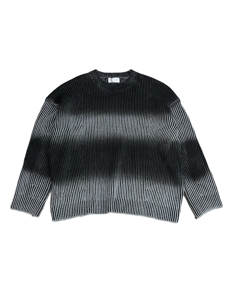 受注制【Chikashitsu +】bleach washing knit (3color) / 【チカシツプラス】ブリーチウォッシング長袖ニット