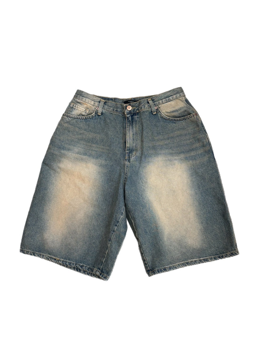 受注制【Chikashitsu +】vintage wash denim half pants