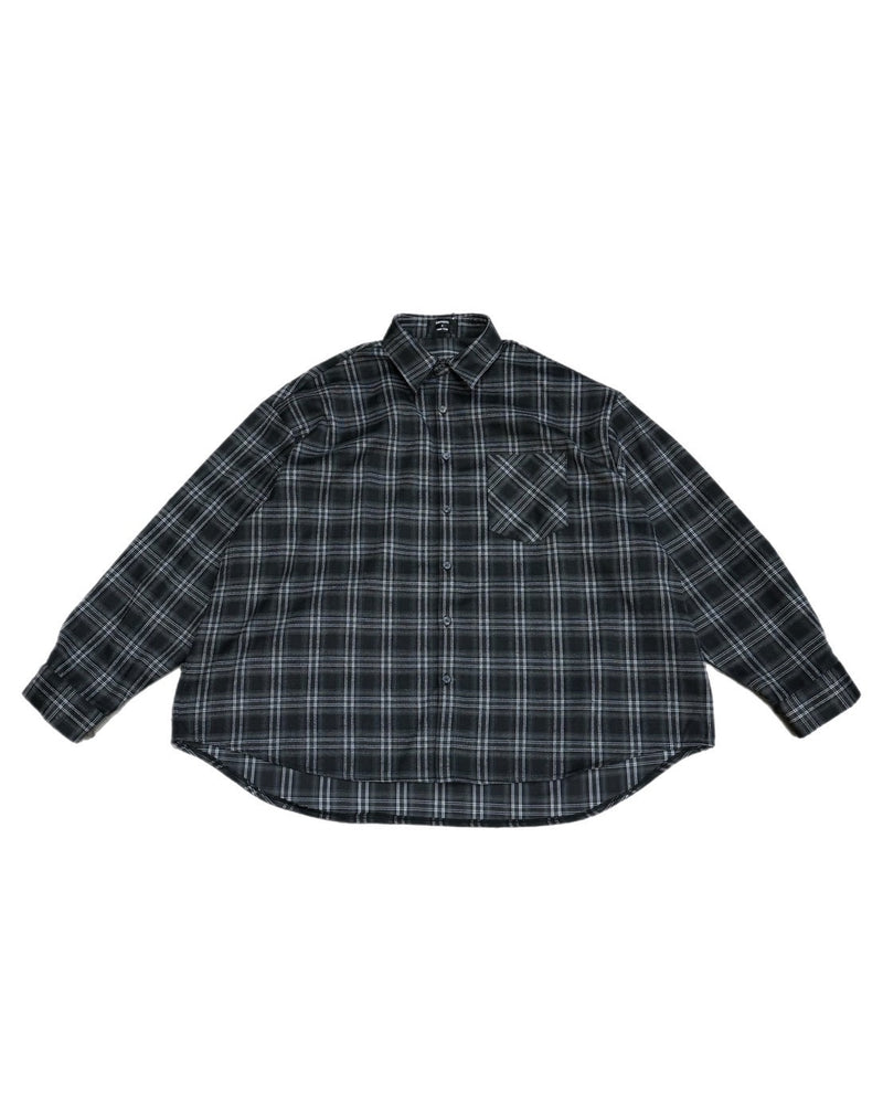 受注制【Chikashitsu +】oversized check shirt