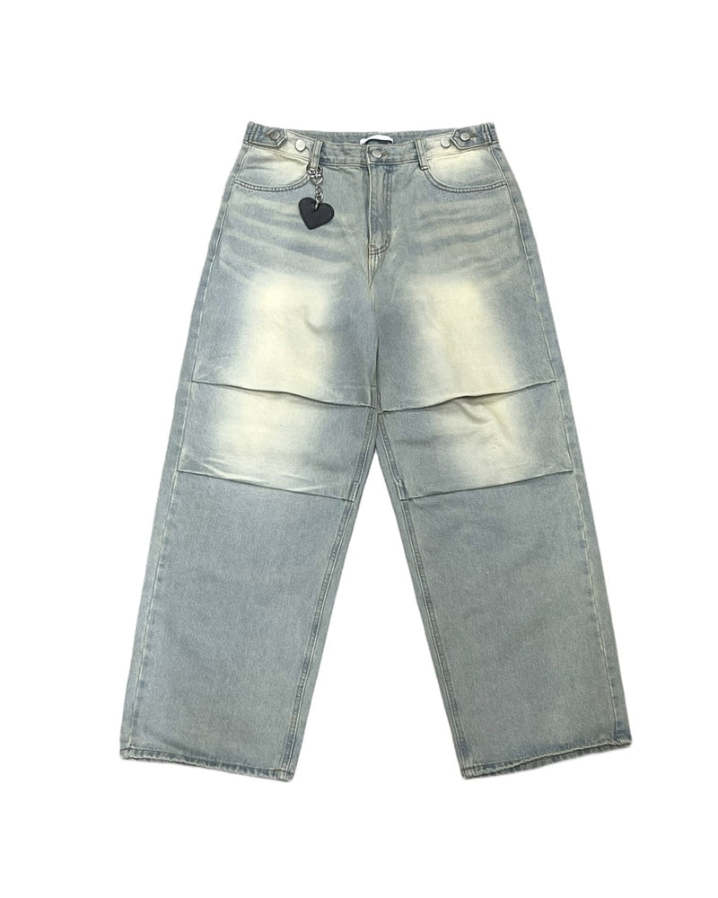 受注制【Never mind the XU】heart key ring denim pants