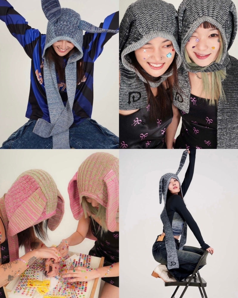 【DILETTANTISME】RABBIT EAR BALACLAVA MUFFLER