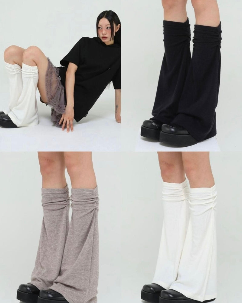 【Uglyshadow】SOFT SHIRRING LEG WARMER