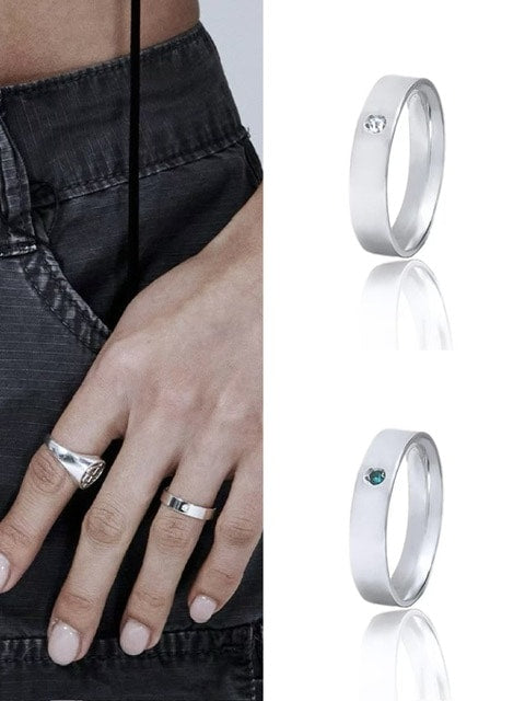 【BLACK PURPLE】 silver925 palette ring