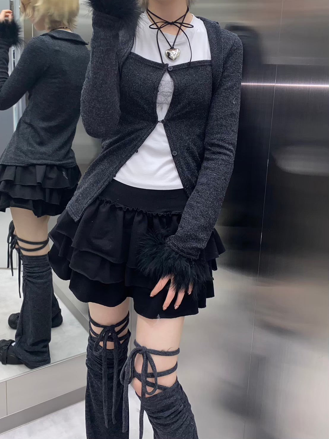 受注制【nmtc +】fur borero cardigan (2color)