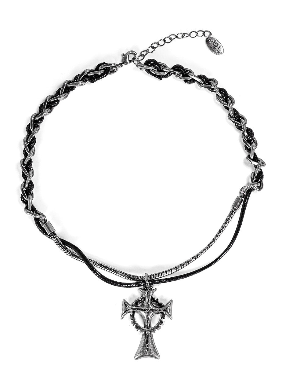 【Rosen Kreuz】guilty cross leather necklace