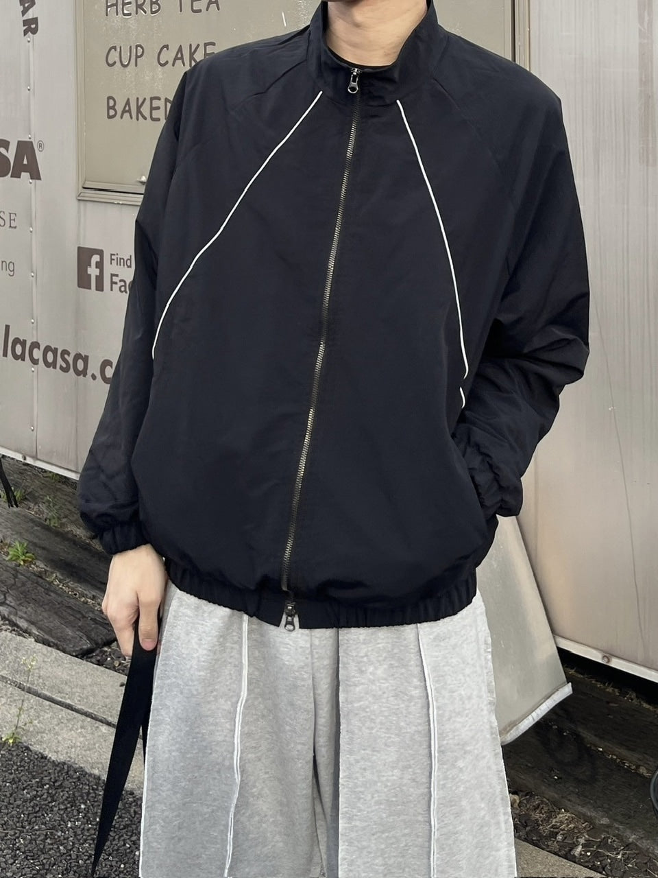 受注制【youll】piping nylon jacket (2color)