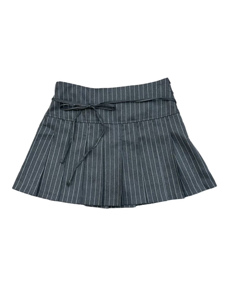 受注制【OaKS】stripe pleats skirt (2color)