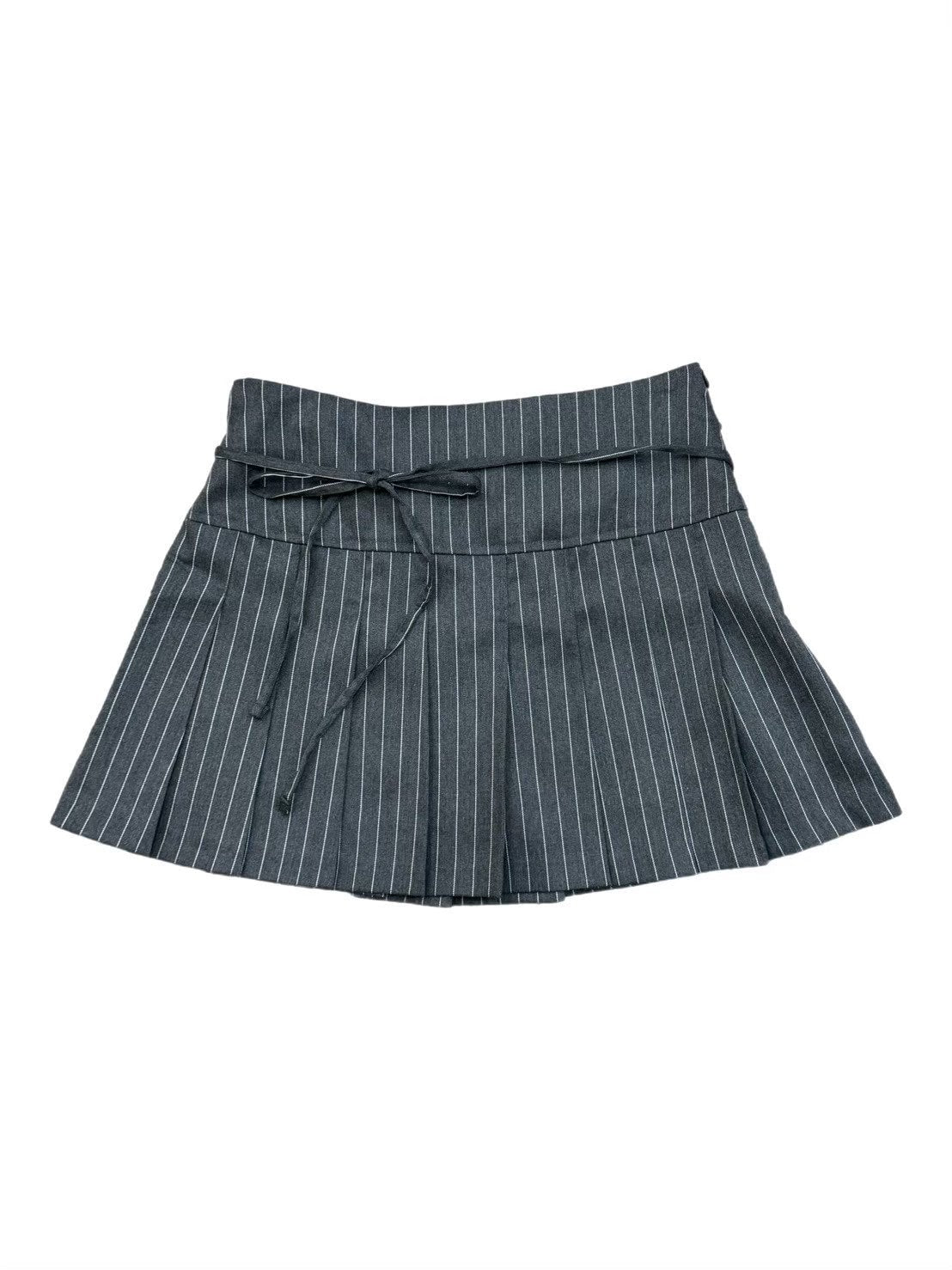 受注制【OaKS】stripe pleats skirt (2color)