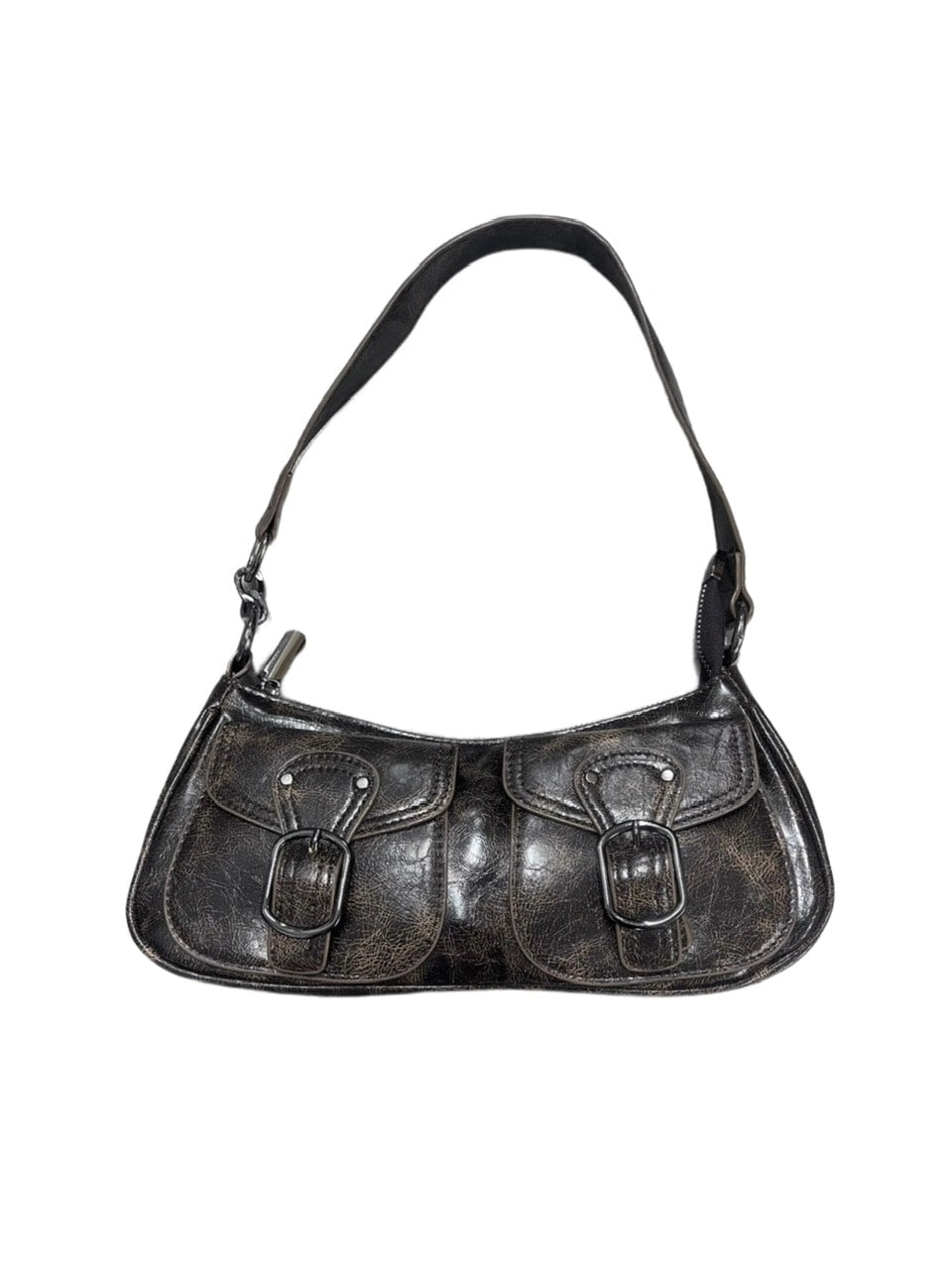 受注制【Never mind the XU】pocket leather belt bag (2color)