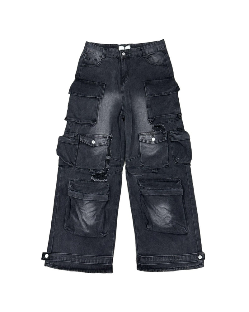 大阪店WEB限定【Chikashitsu +】utility cargo denim pants