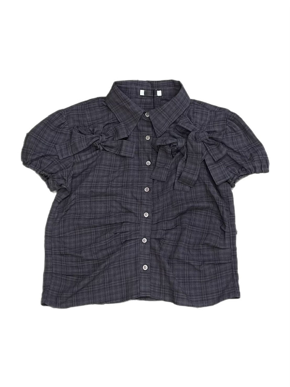 受注制【OaKS】ribbon tie short sleeve shirt (2color)