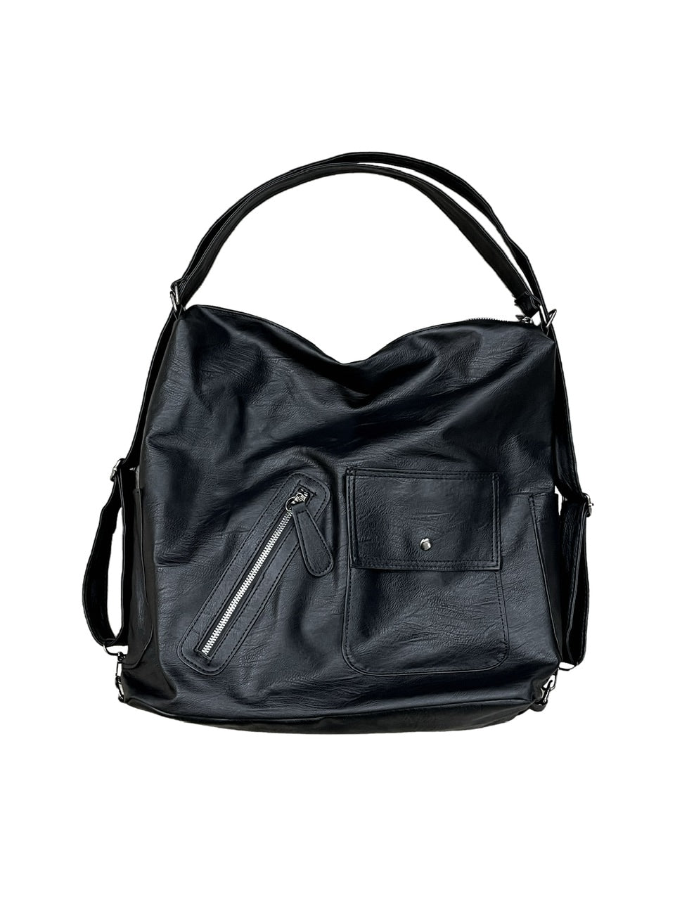 受注制【Chikashitsu +】2way vegan leather pocket bag / 【チカシツプラス】ツーウェイヴィーガンレザーポケットバッグ