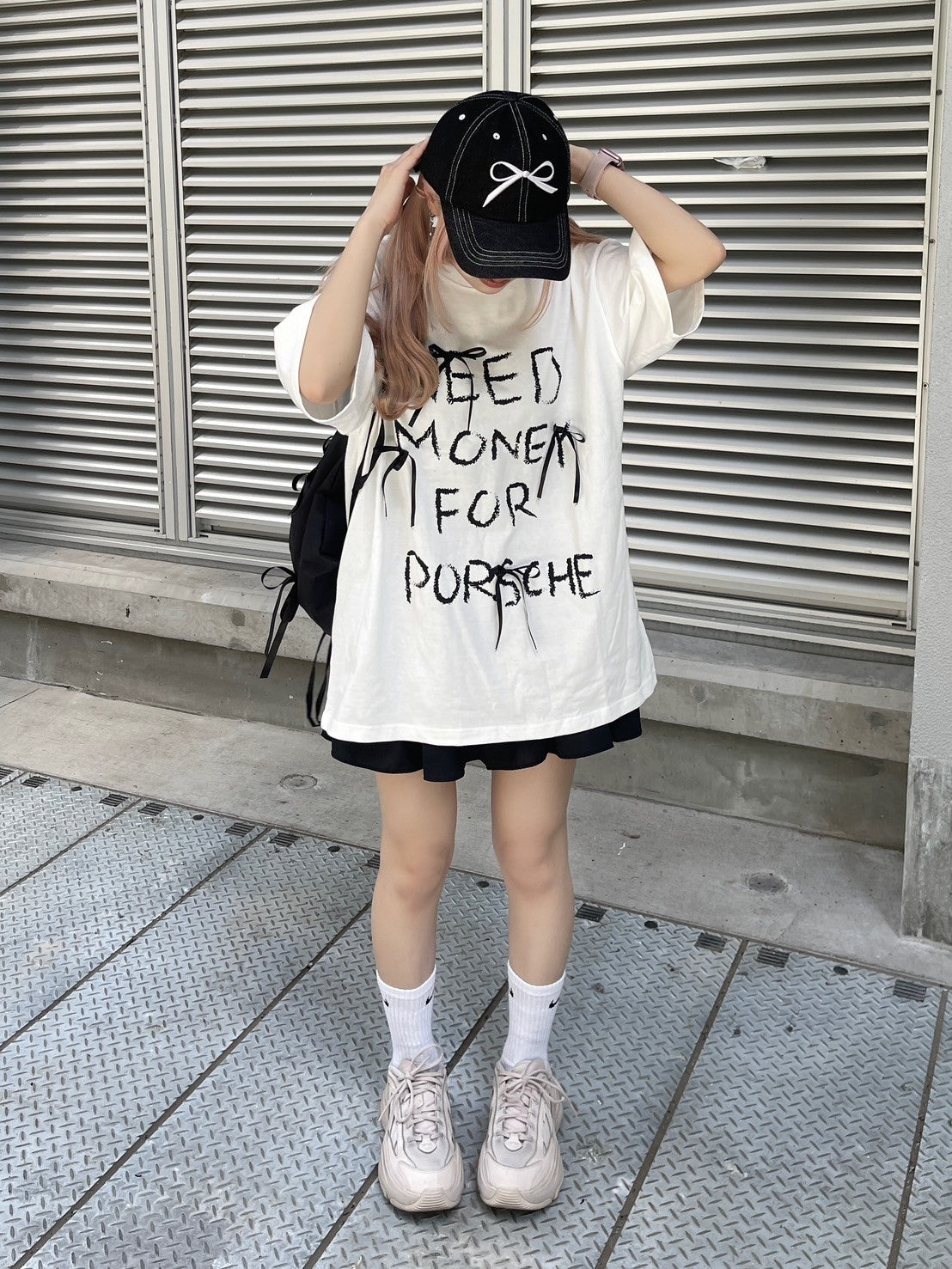 【nmtc +】ribbon half sleeve tee (3color)