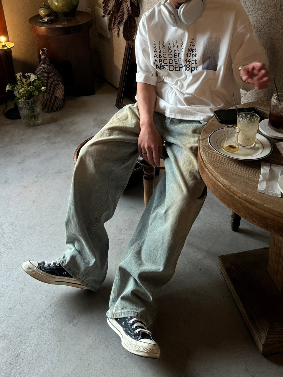 受注制【RENOL】point size tee