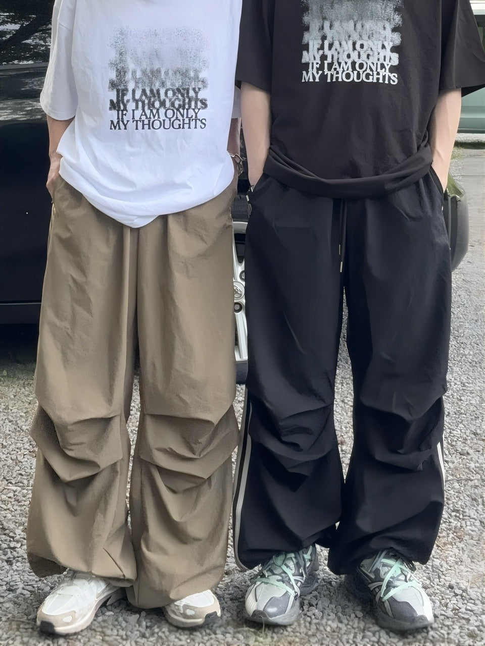 受注制【RENOL】side line parachute pants (2color)