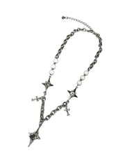 受注制【Never mind the XU】galaxy pearl chain necklace