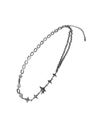 受注制【Never mind the XU】galaxy chain necklace / 【ネバーマインドザエックスユー】ギャラクシーチェーンネックレスシルバーネックレス