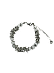 受注制【Never mind the XU】stone chain bracelet / 【ネバーマインドザエックスユー】ストーンチェーンブレスレットシルバーブレスレット