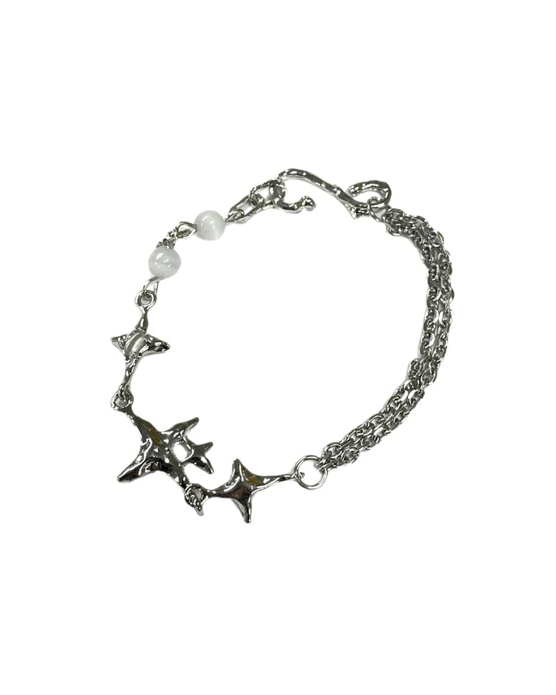受注制【Never mind the XU】galaxy chain bracelet 3 / 【ネバーマインドザエックスユー】ギャラクシーチェーンブレスレットシルバーブレスレット