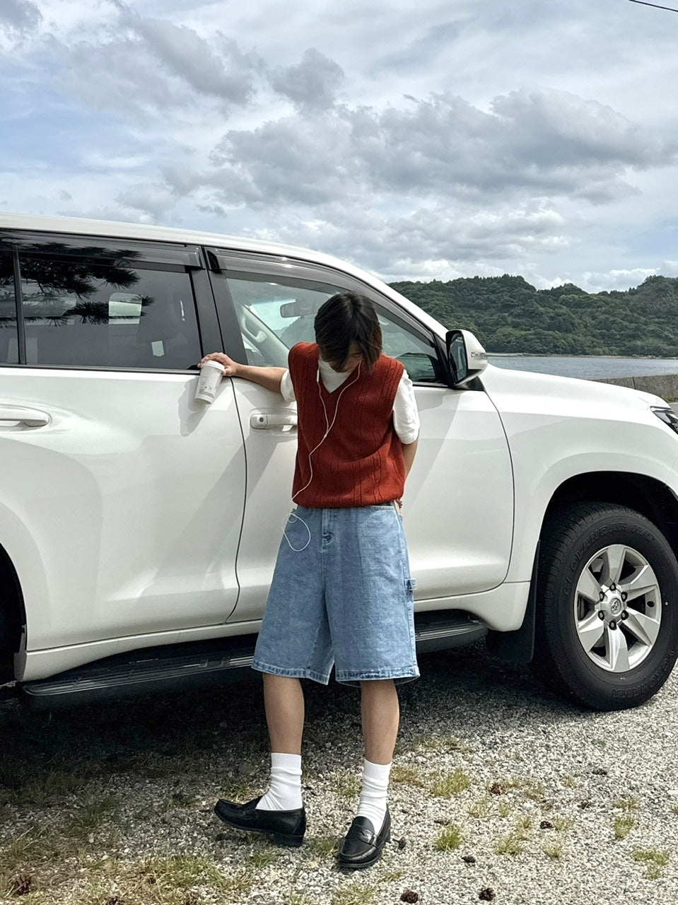 受注制【RENOL】painter denim half pants (2color)