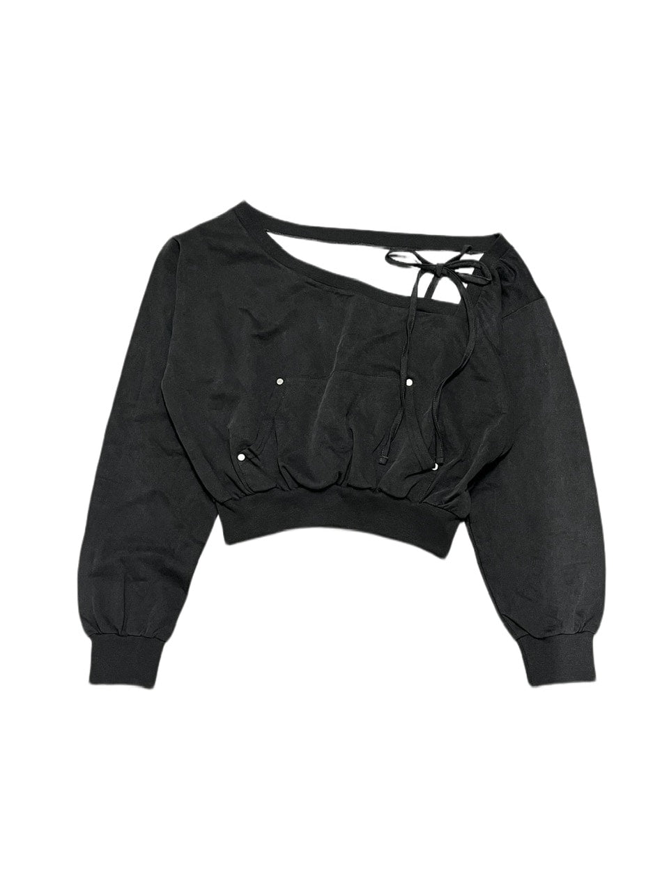 受注制【Never mind the XU】one shoulder sweat tops / 【ネバーマインドザエックスユー】ワンショルダー長袖スウェットトップス