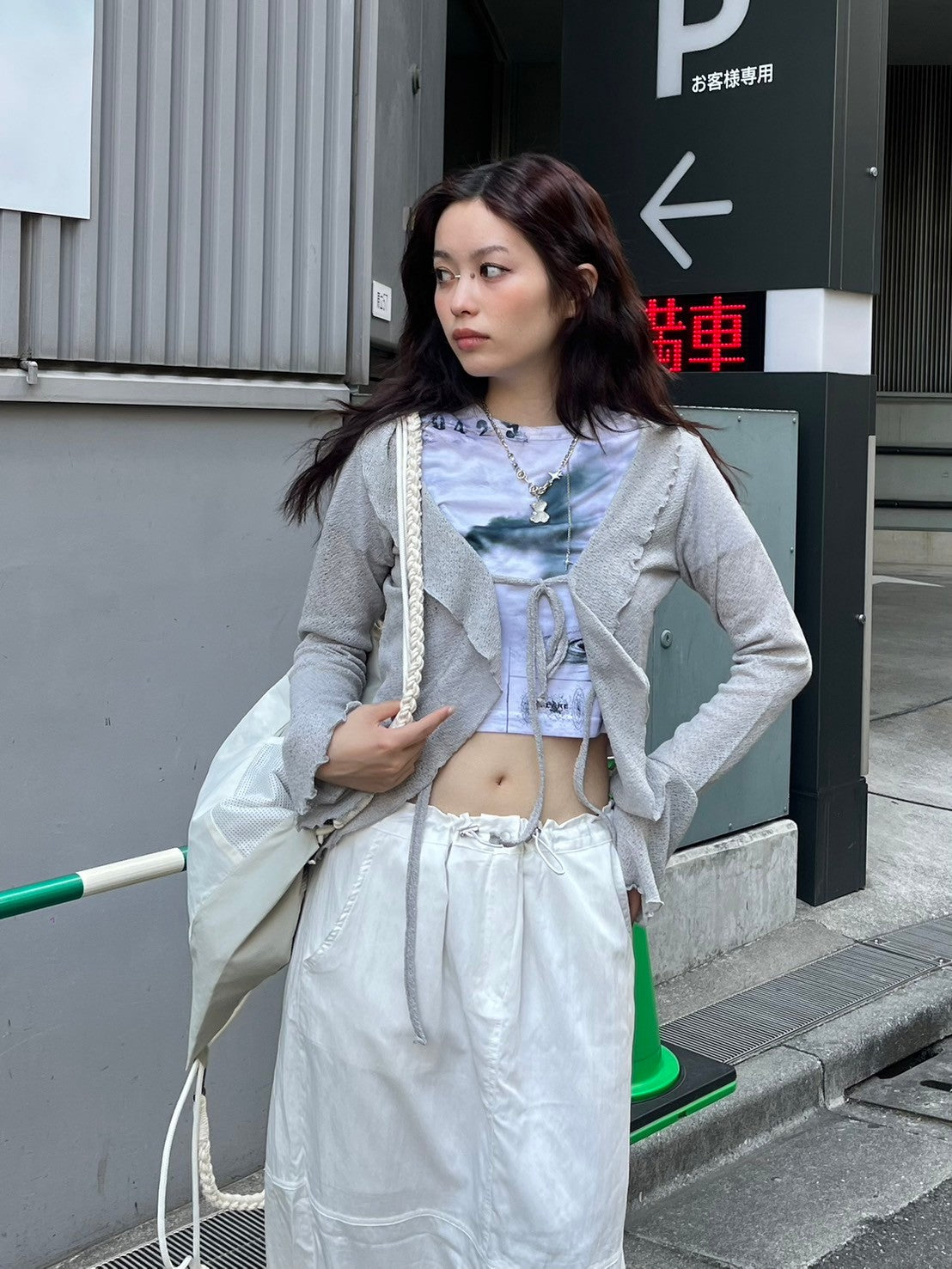 受注制【nmtc +】frill ribbon cardigan (3color)