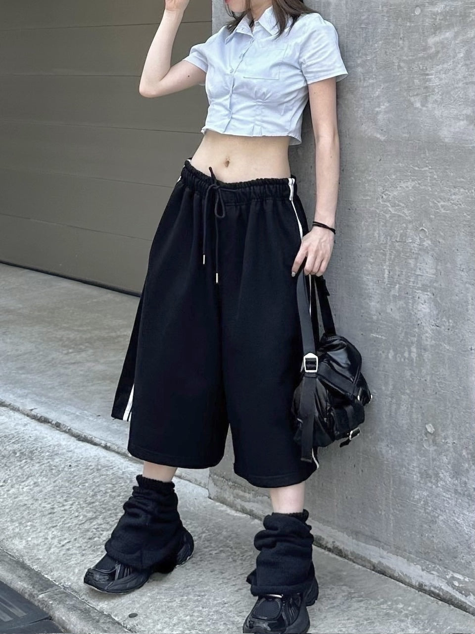 受注制【Never mind the XU】pintuck cropped shirt (3color)