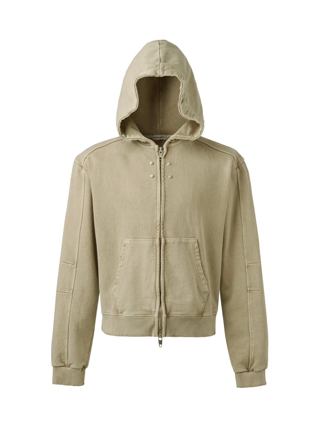 【ANOTHERYOUTH】overdyed crop zip-up hoodie