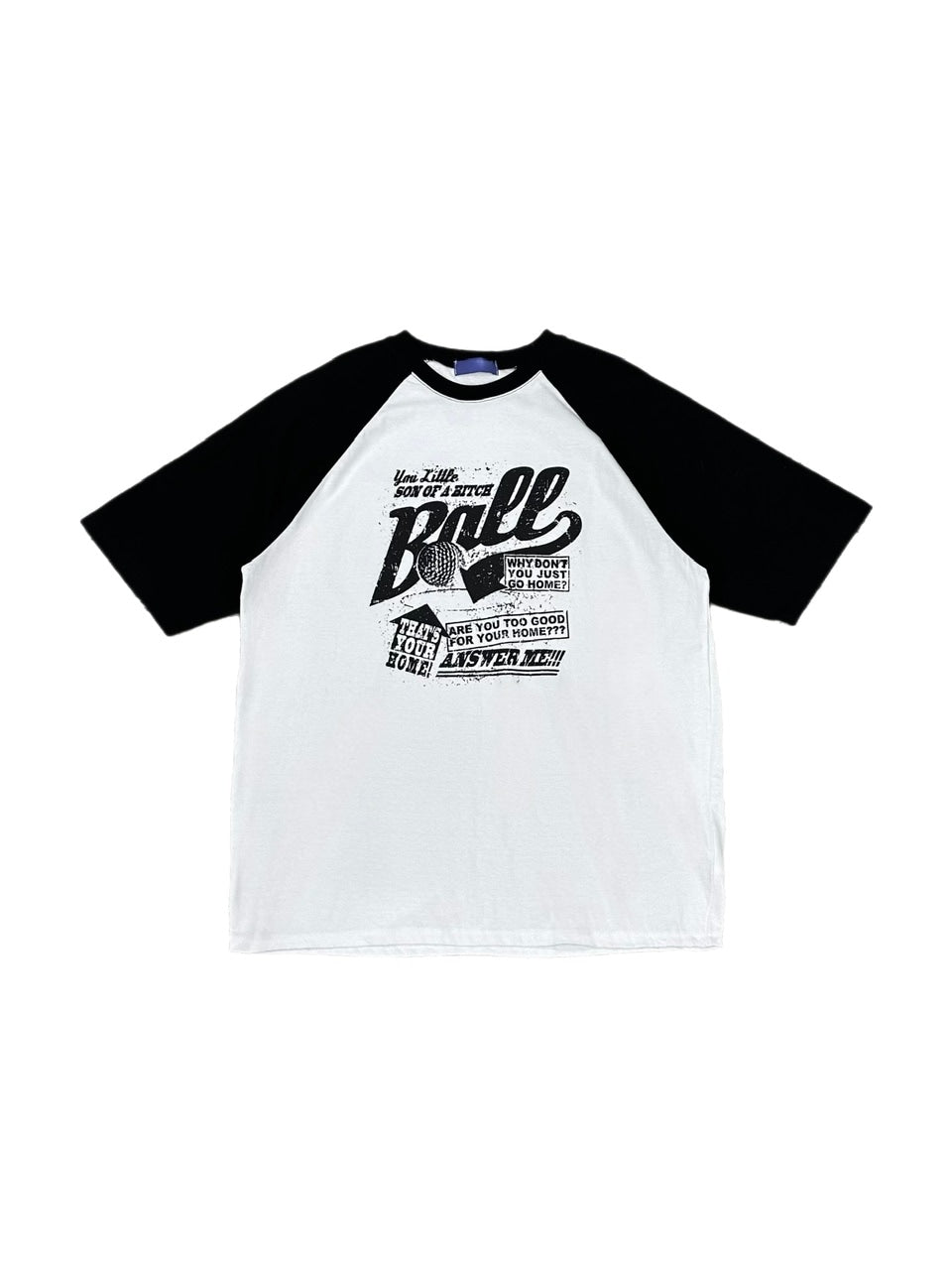 大阪店WEB限定受注制【Chikashitsu +】oversized lettering raglan t-shirt
