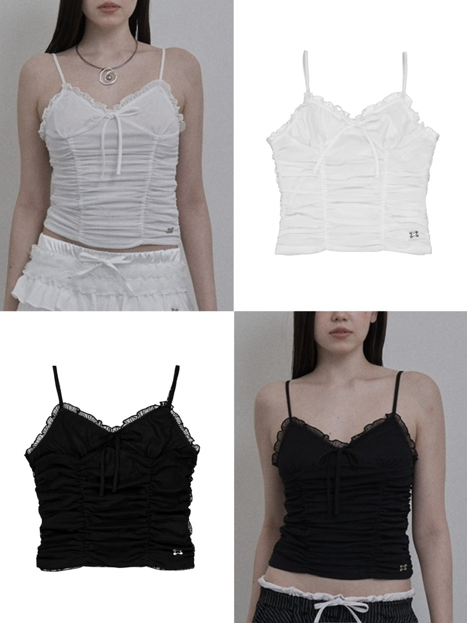 【SETUP‐EXE】MESH SHIRRING SLEEVELESS