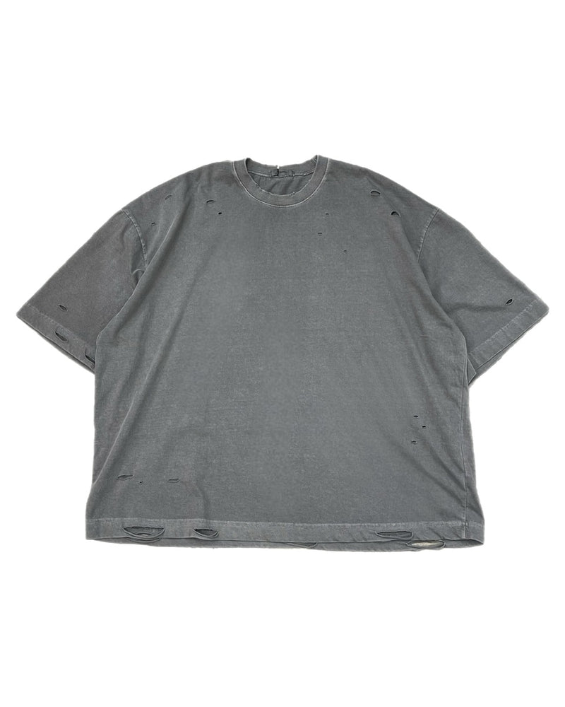 【Chikashitsu +】pigment damage overfit t-shirt (2color)