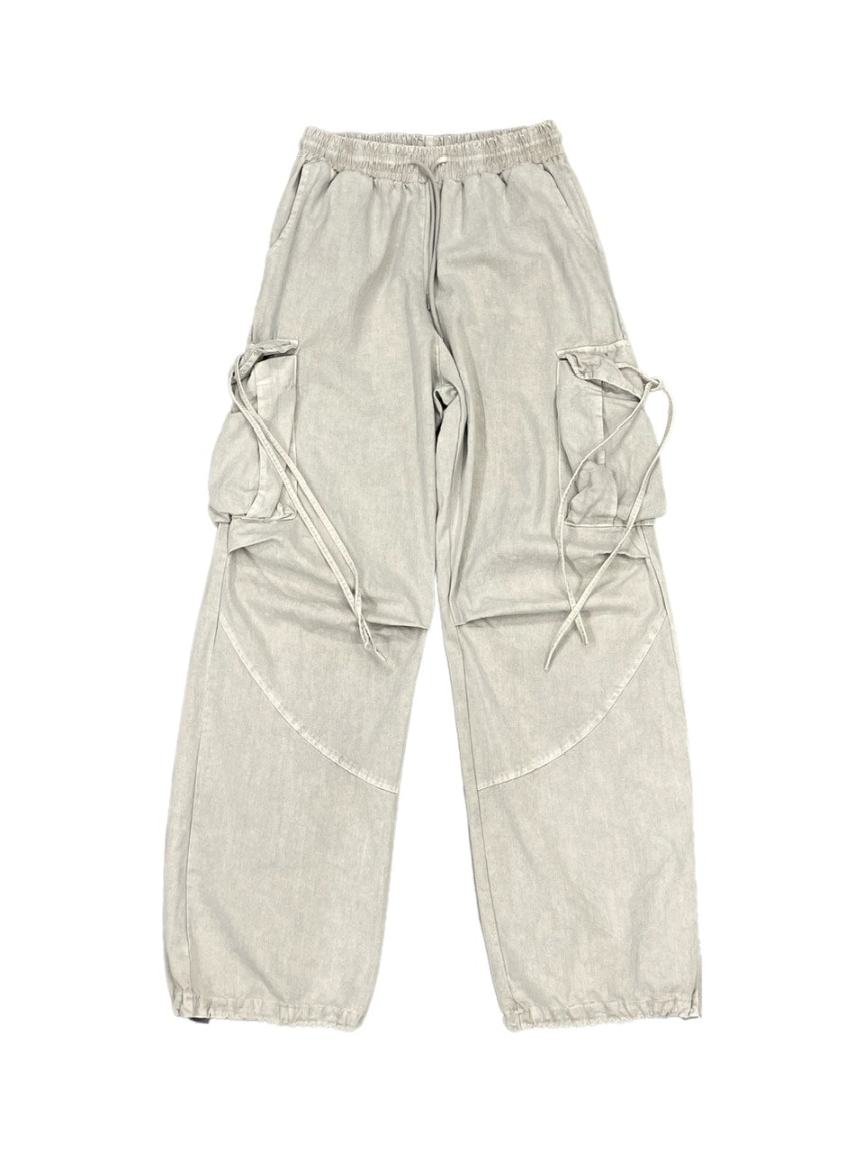 受注制【Chikashitsu +】pigment wash side rope cargo pants (2color)