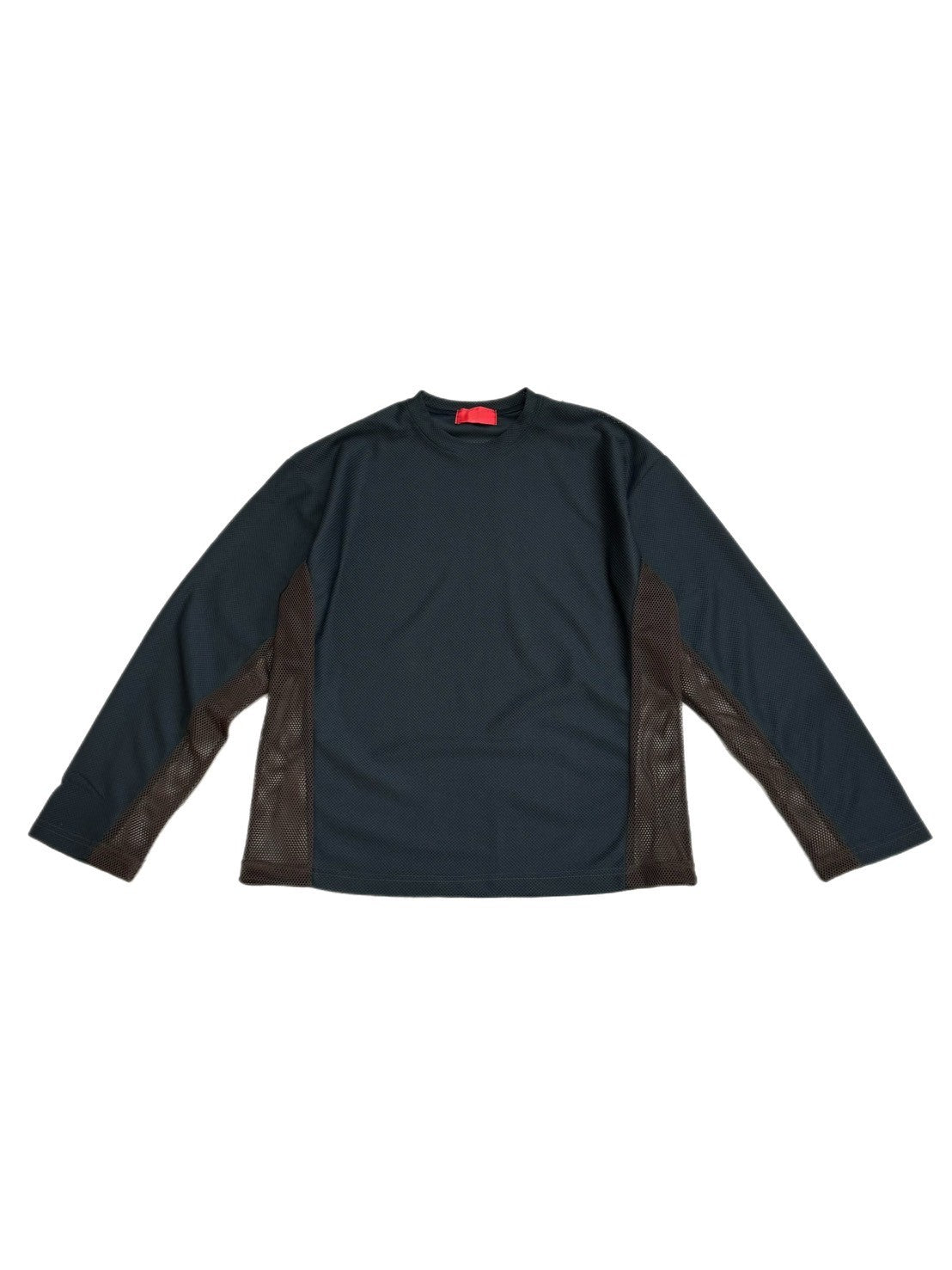 受注制【Chikashitsu +】side pattern mesh long sleeve