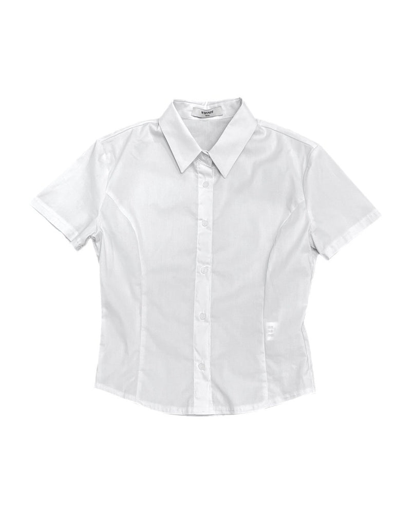 受注制【OaKS】cropped half sleeve shirt (3color)