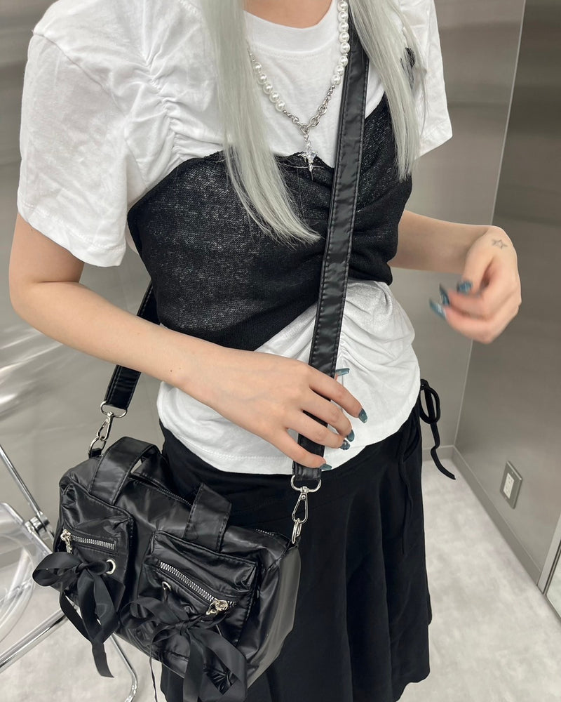 【nmtc +】ribbon mini 2way bag (3color)