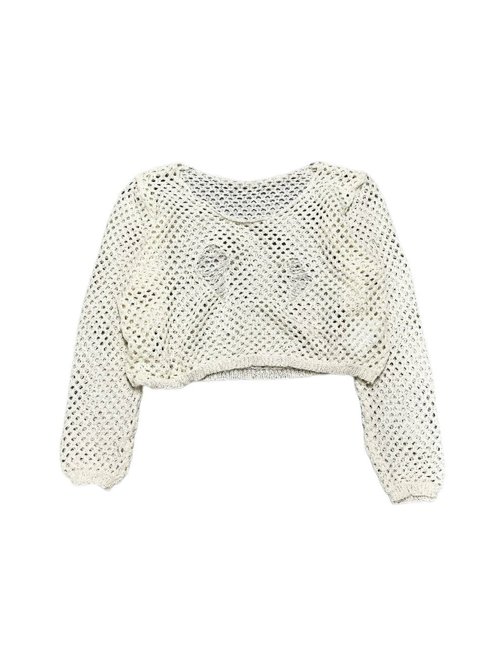 受注制【Never mind the XU】cropped damage knit (2color)