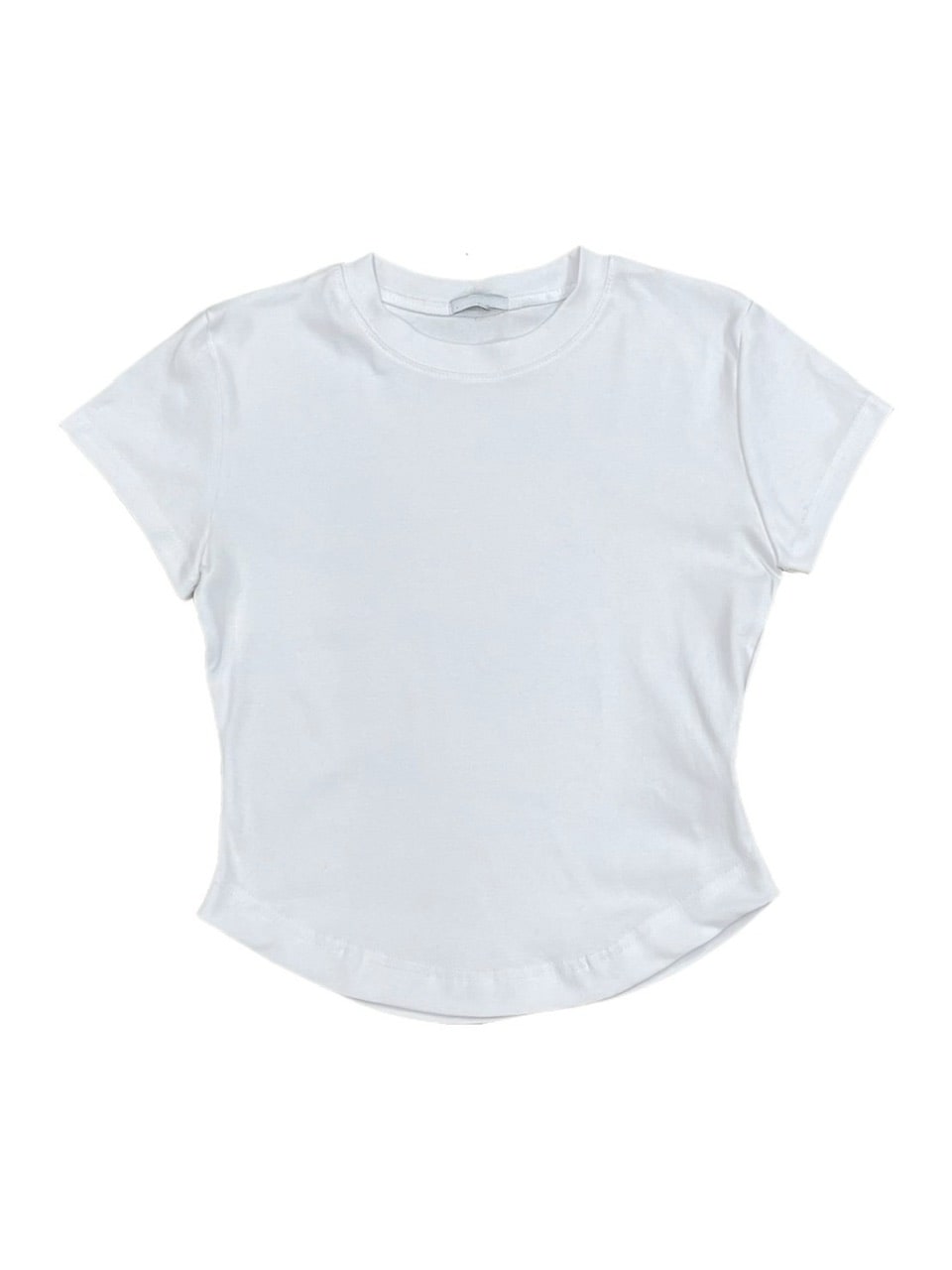 受注制【OaKS】basic cropped half sleeve t-shirt (2color)