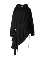 【ARTS DE BASE】Hood One-piece / 【アートデベース】フード付きアシンメトリーロング長袖ワンピース
