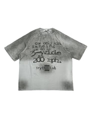 【Never mind the XU】washed design t-shirts (2color)