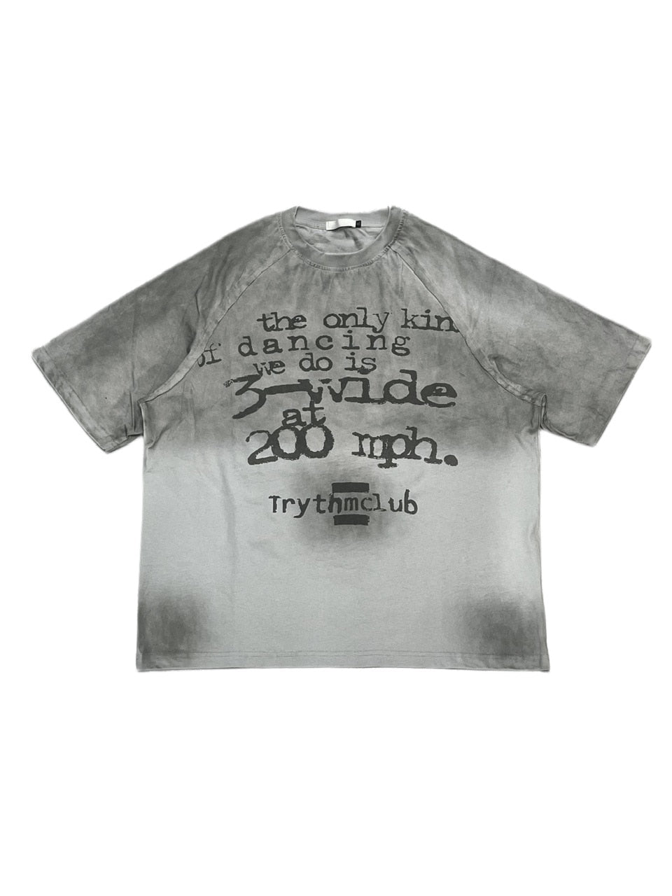 【Never mind the XU】washed design t-shirts (2color)