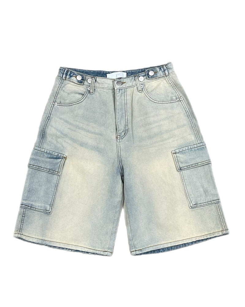 受注制【OaKS】cargo denim half pants