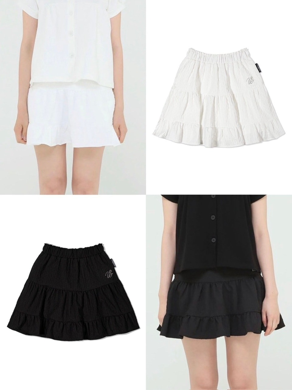 【Uglyshadow】BEADS CANCAN FLARE SKIRT