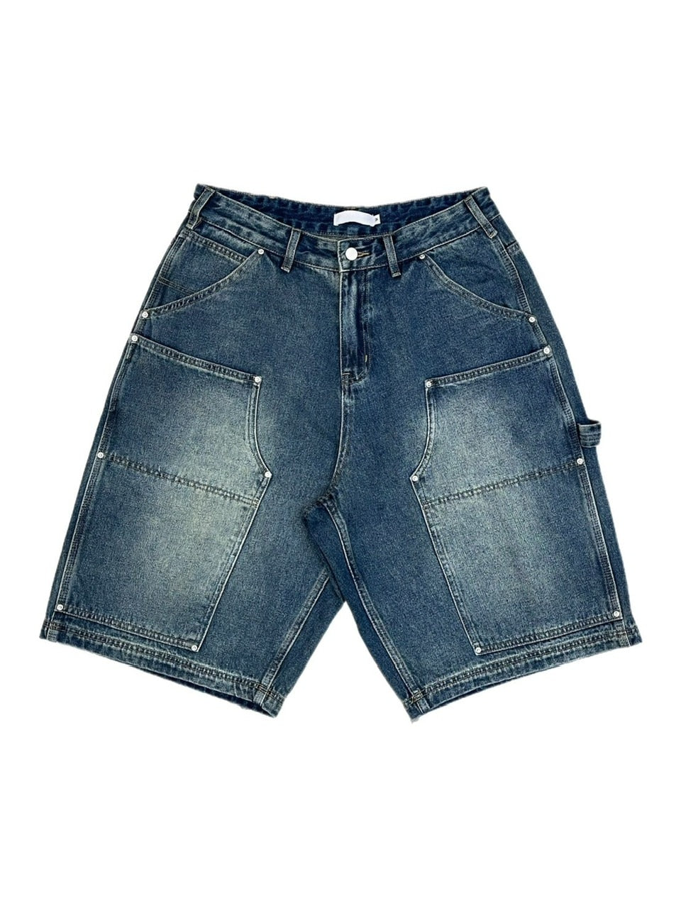 受注制【Chikashitsu +】studs design denim half pants (2color)