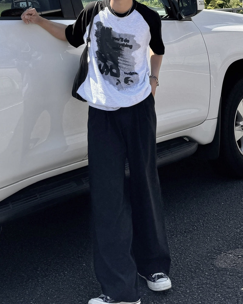 受注制【RENOL】graphic raglan sleeve tee